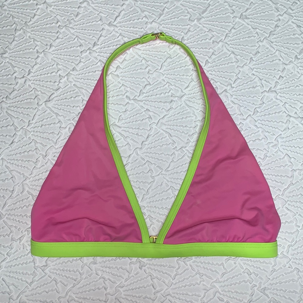 Victoria’s Secret- Medium- Neon Green & Pink Bikini Top